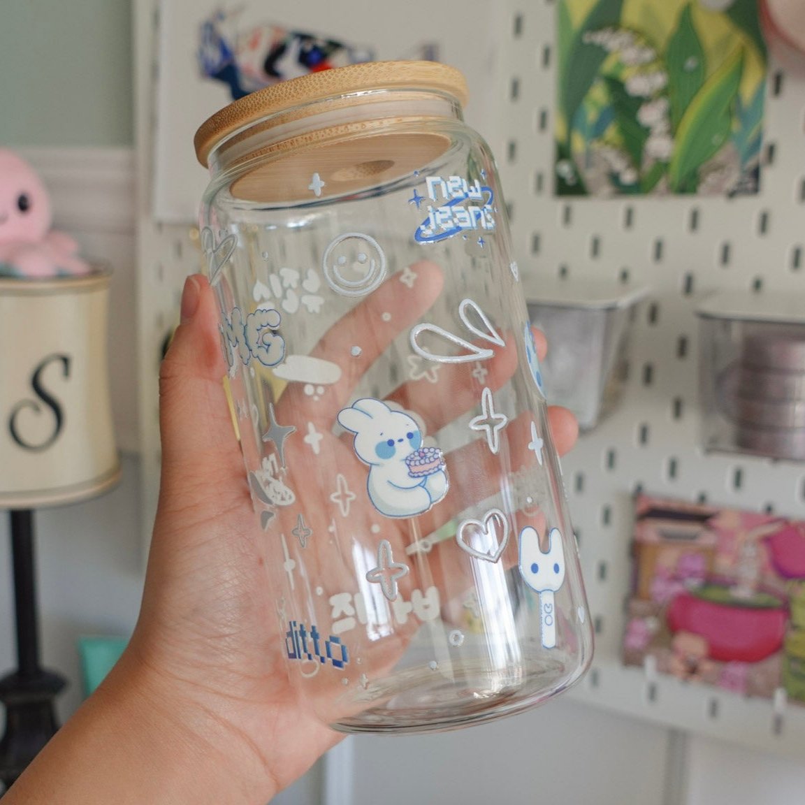 New Jeans Clear Glass Tumbler