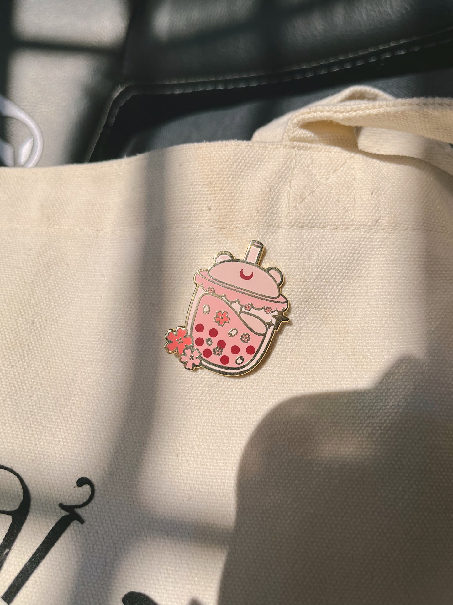Beary Boba Enamel Pin