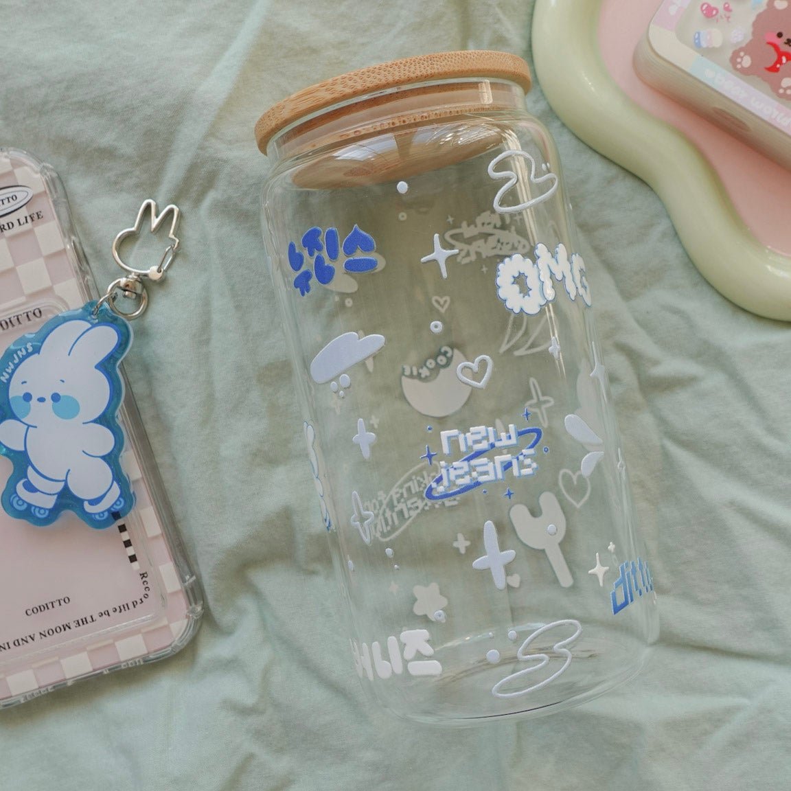 New Jeans Clear Glass Tumbler