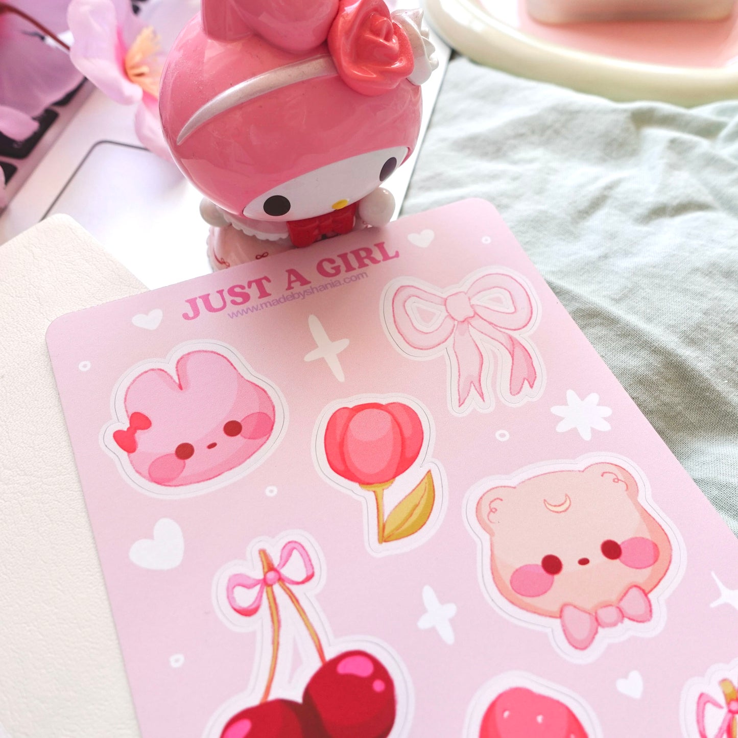 Just a Girl Vinyl Sticker Sheet