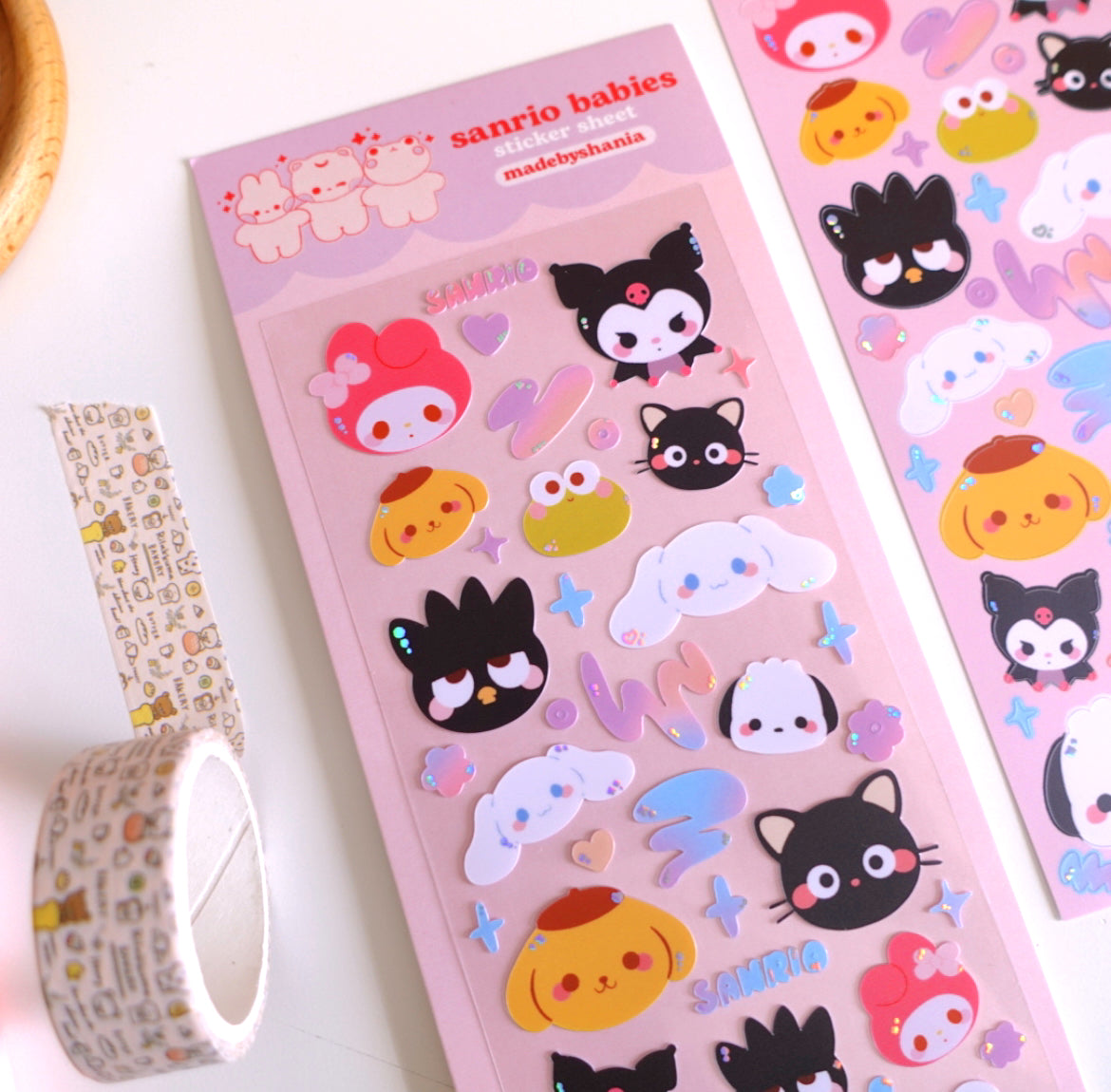 Cute Characters Deco Sticker Sheet