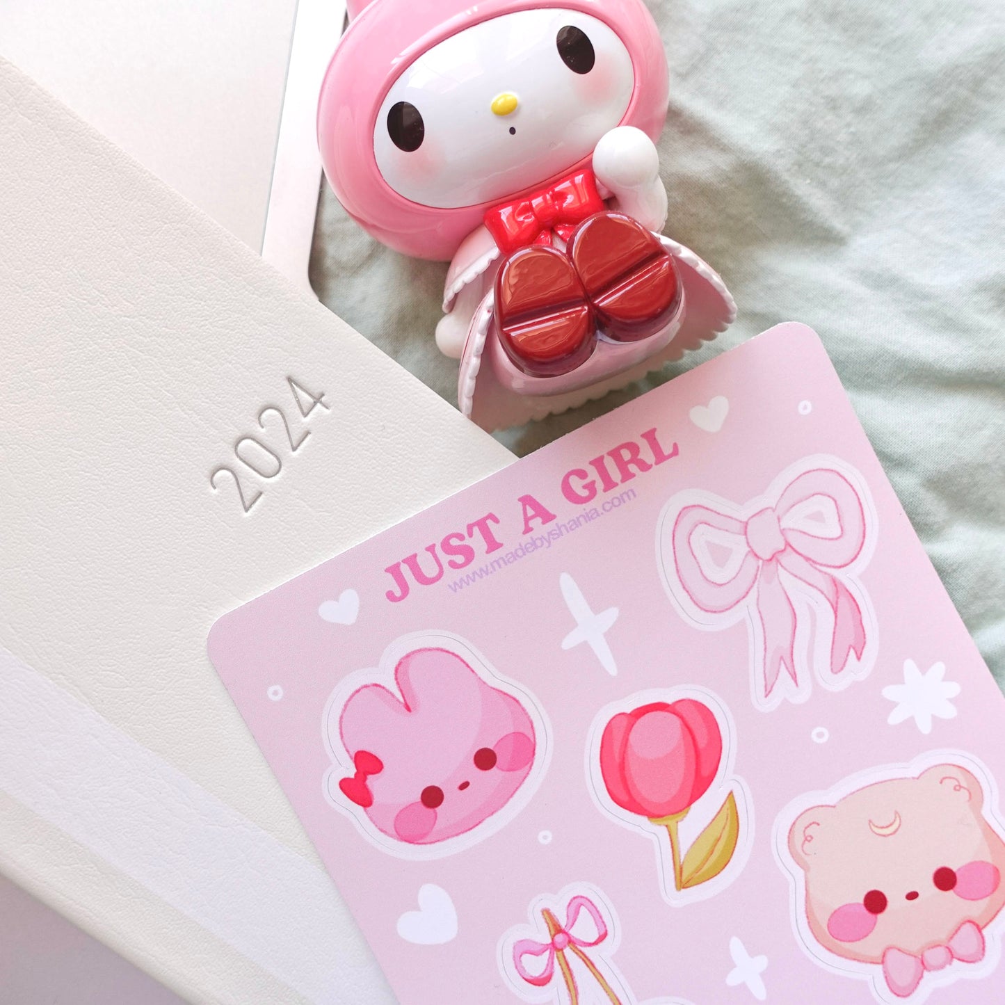 Just a Girl Vinyl Sticker Sheet