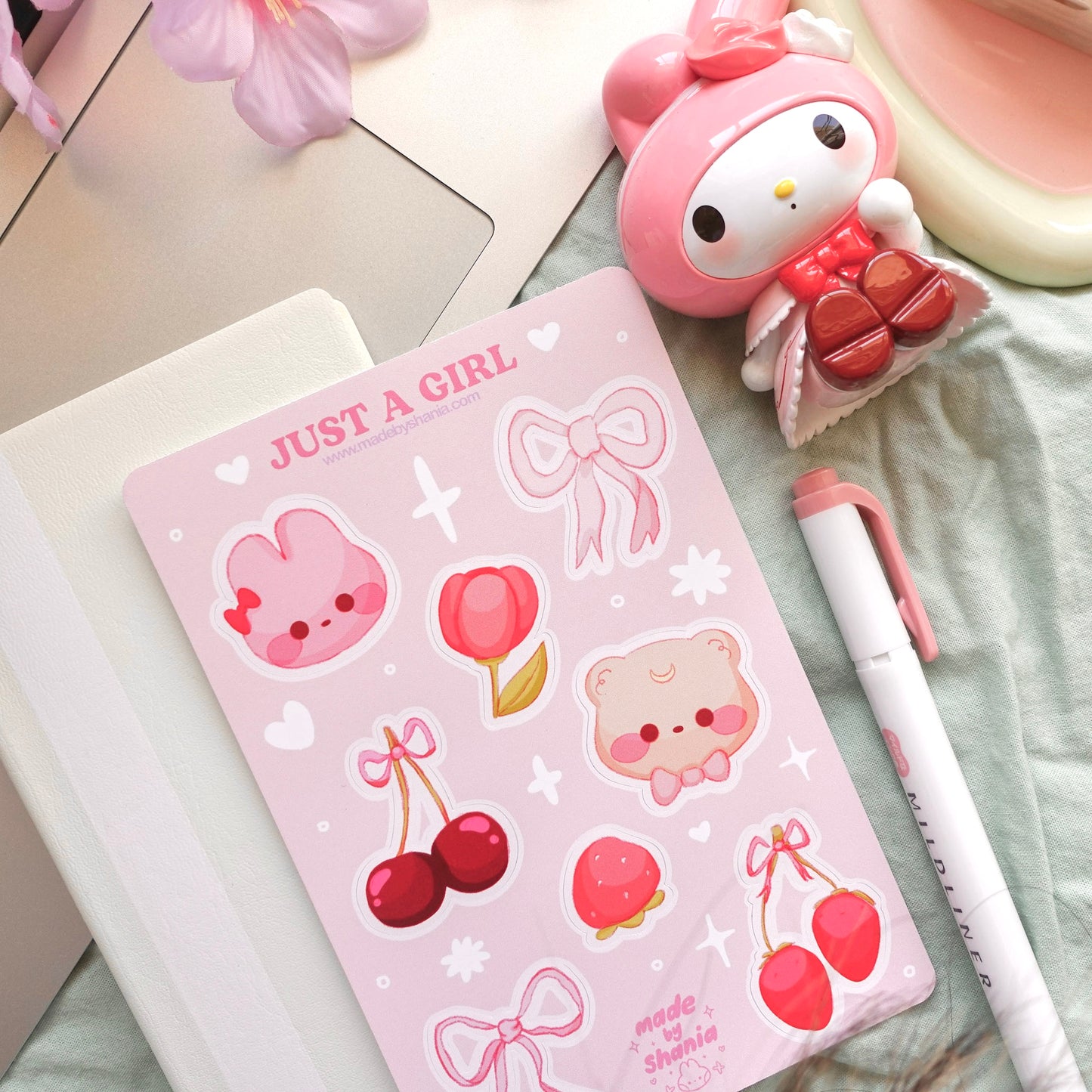 Just a Girl Vinyl Sticker Sheet