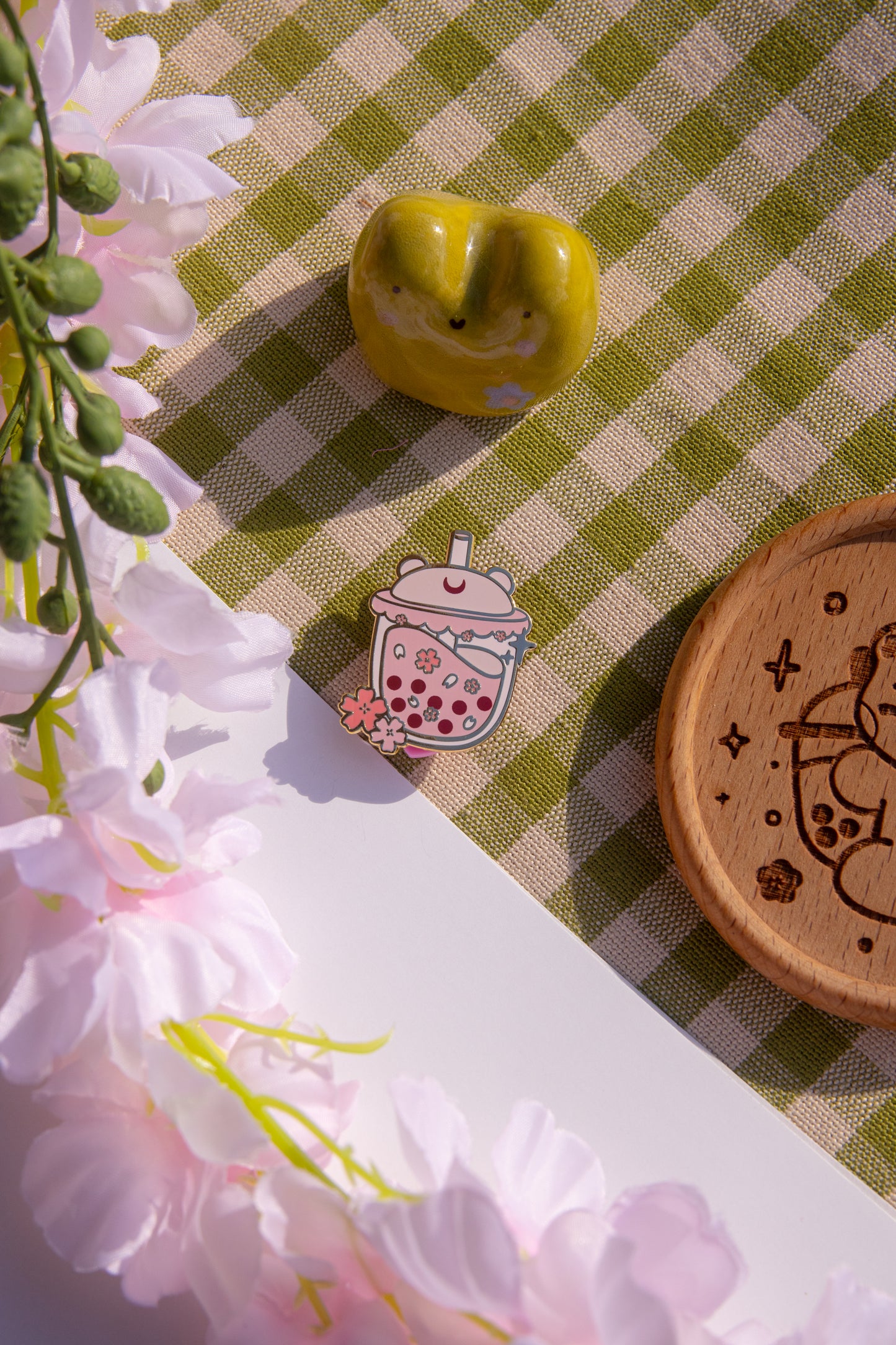 Beary Boba Enamel Pin