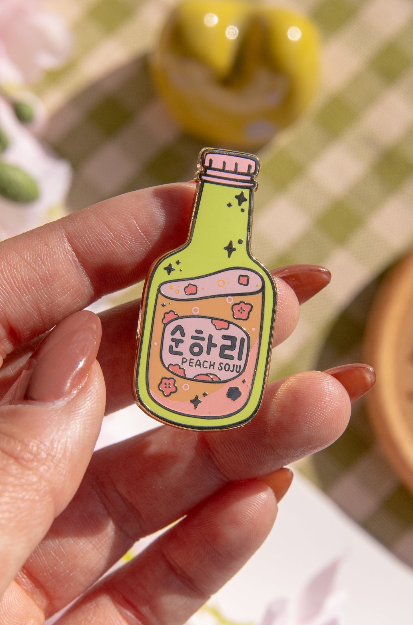 Soju Enamel Pin