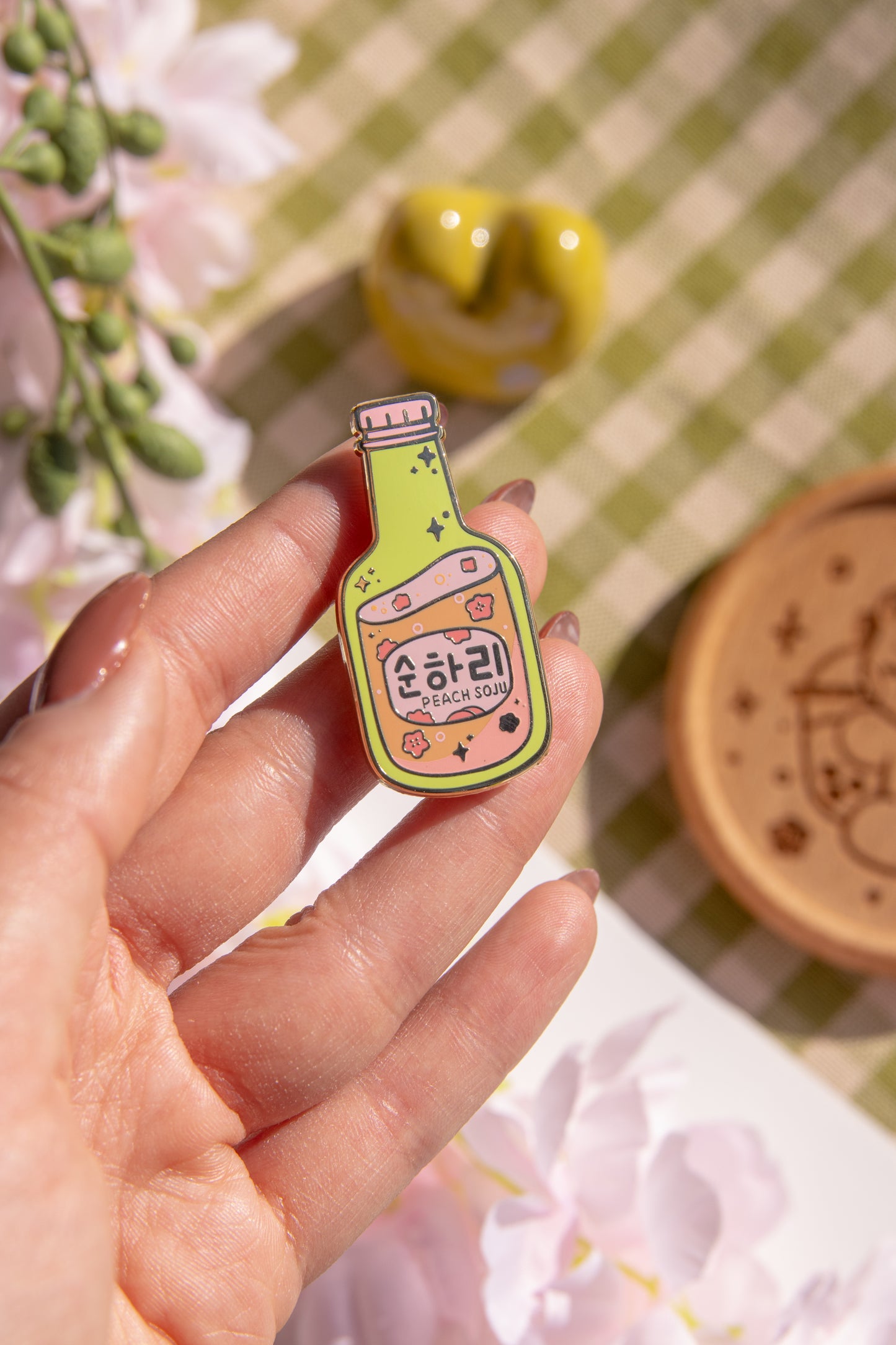 Soju Enamel Pin