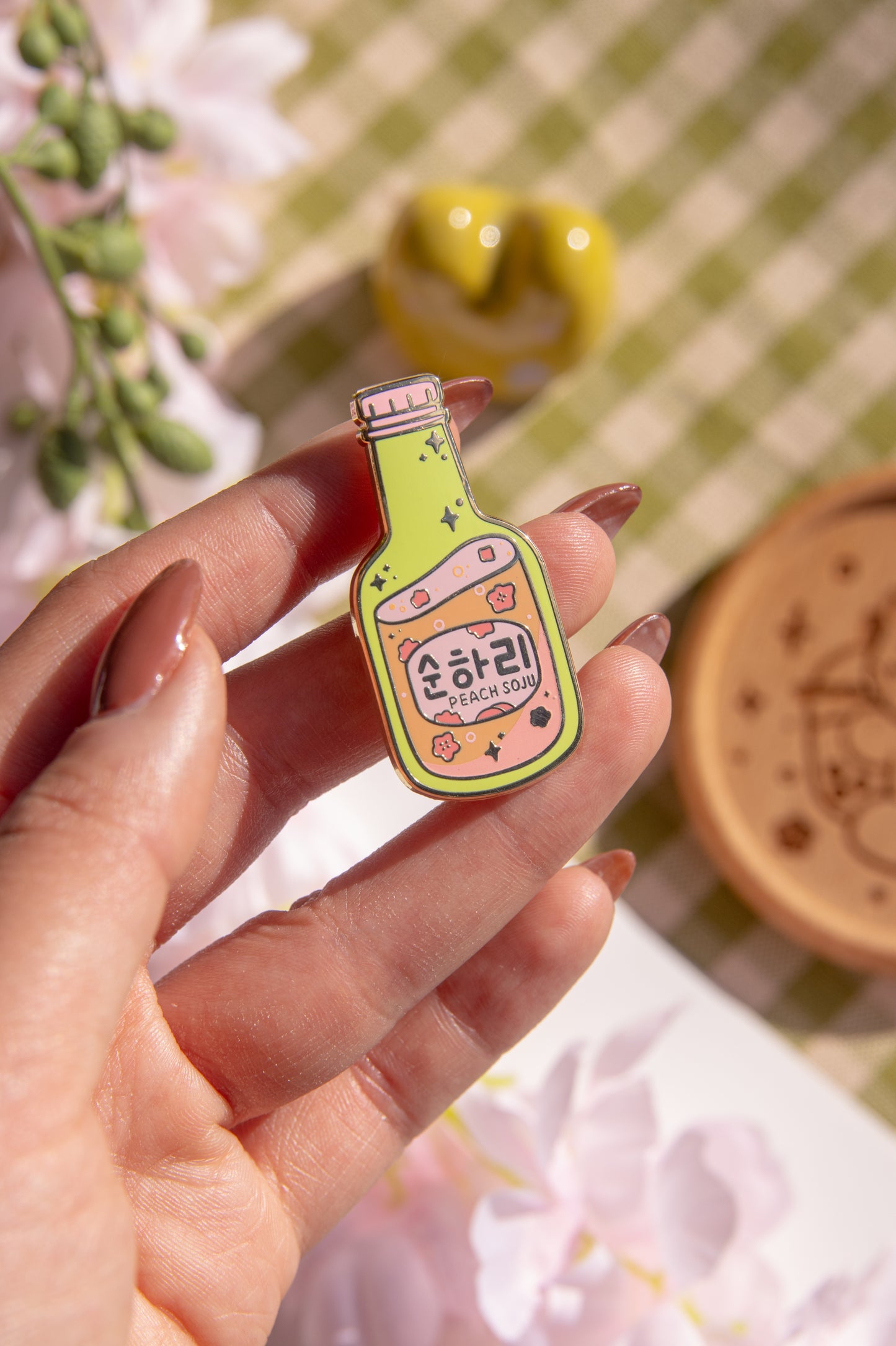 Soju Enamel Pin
