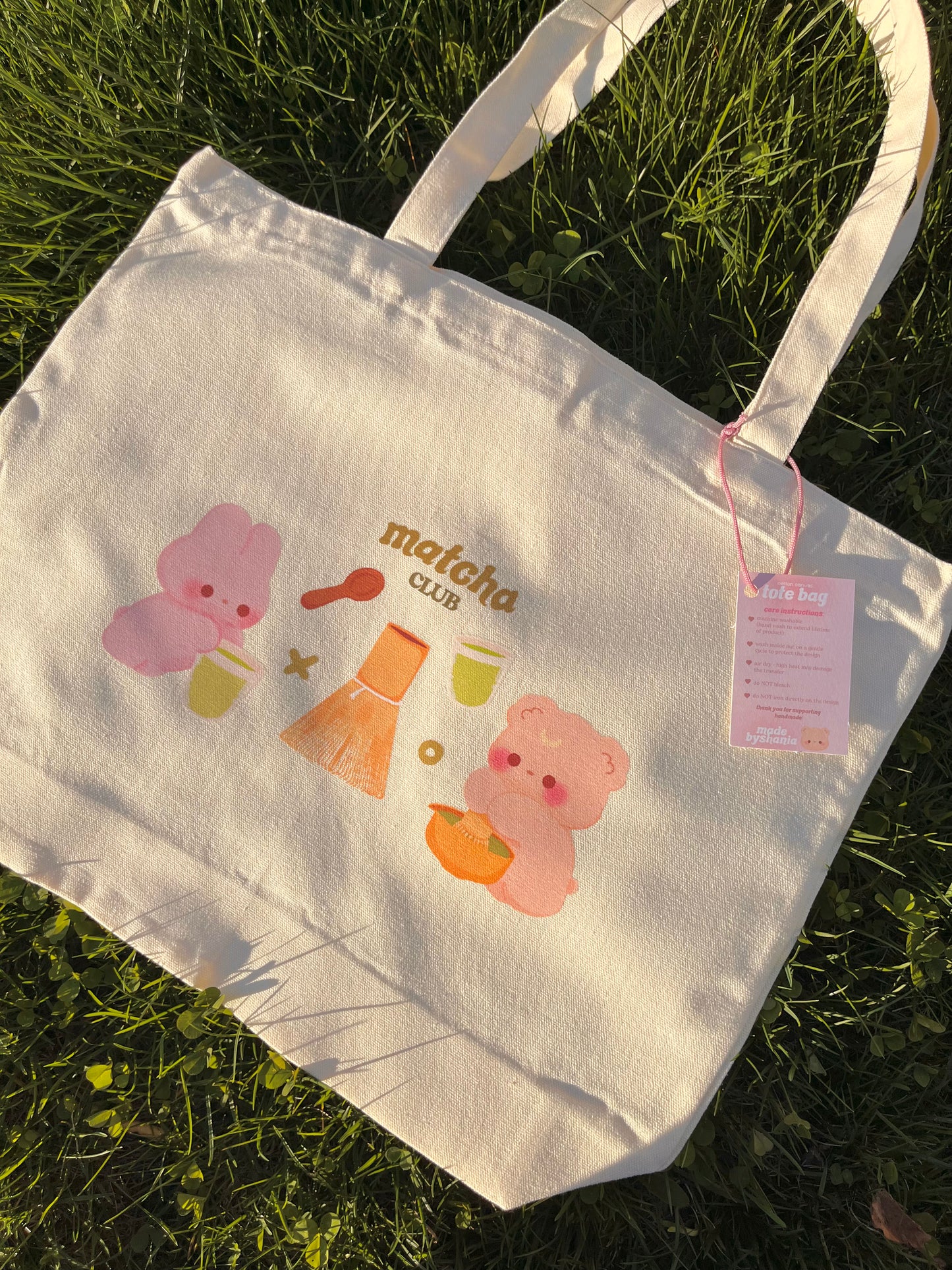 Matcha Club Zippered Tote Bag