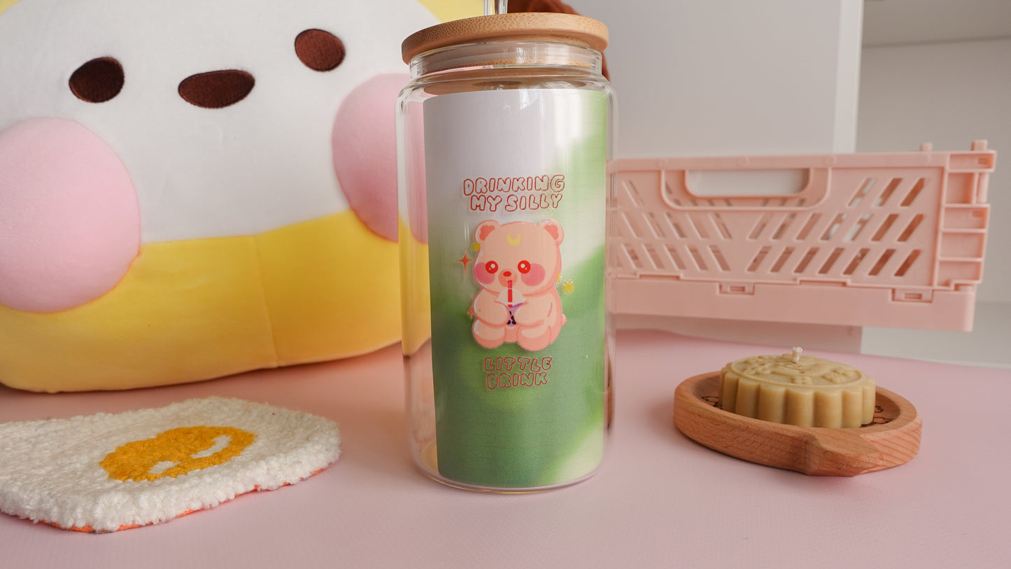 Drinking my Silly Little Drink Clear Glass Tumbler