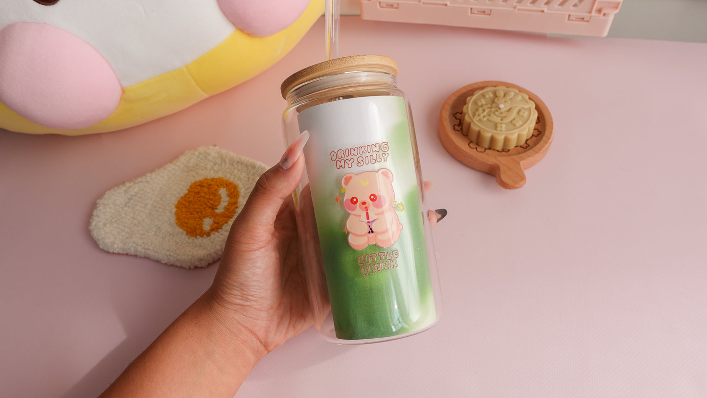 Drinking my Silly Little Drink Clear Glass Tumbler