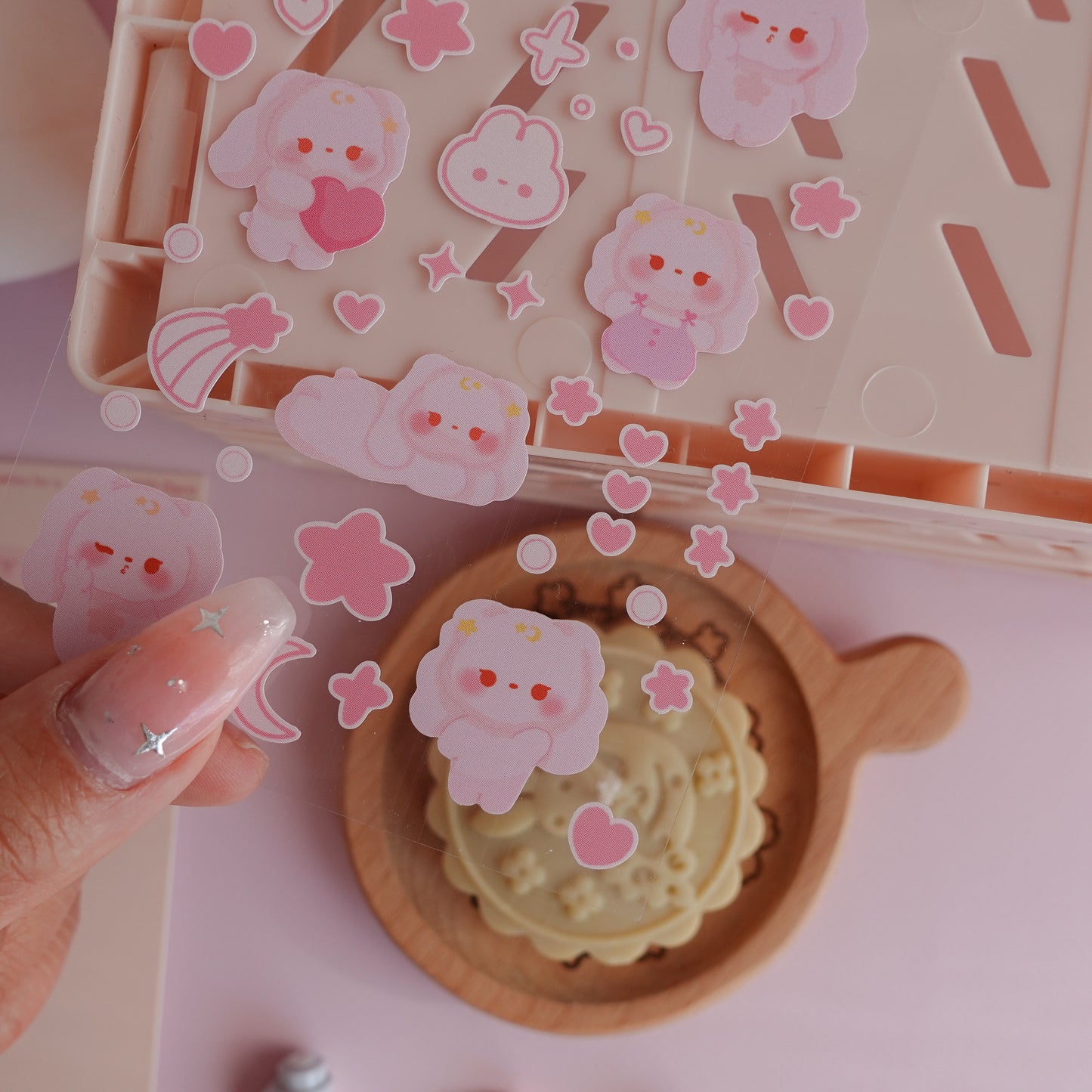 Fluffy Bunny Deco Sticker Sheet