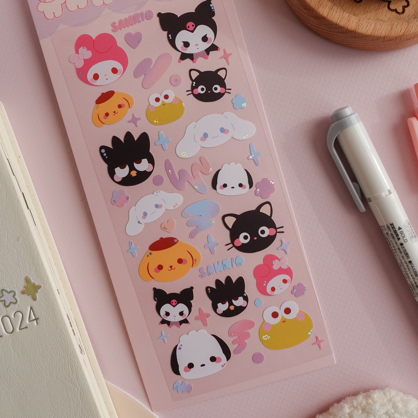 Cute Characters Deco Sticker Sheet