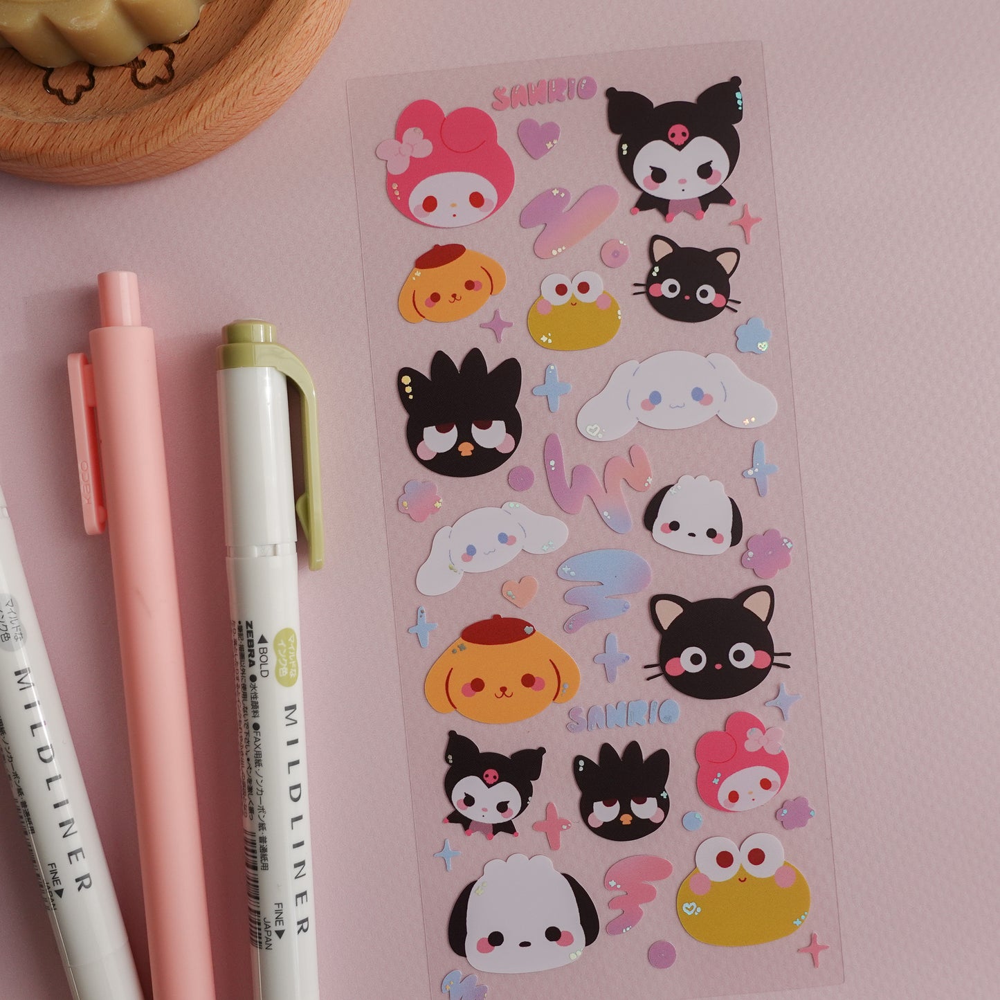 Cute Characters Deco Sticker Sheet