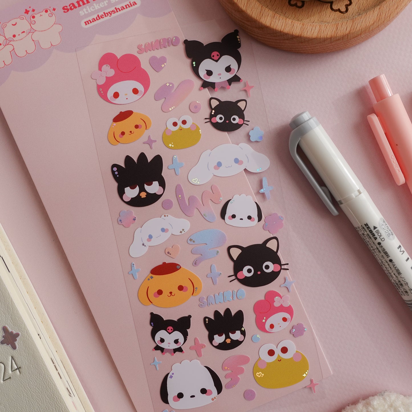 Cute Characters Deco Sticker Sheet