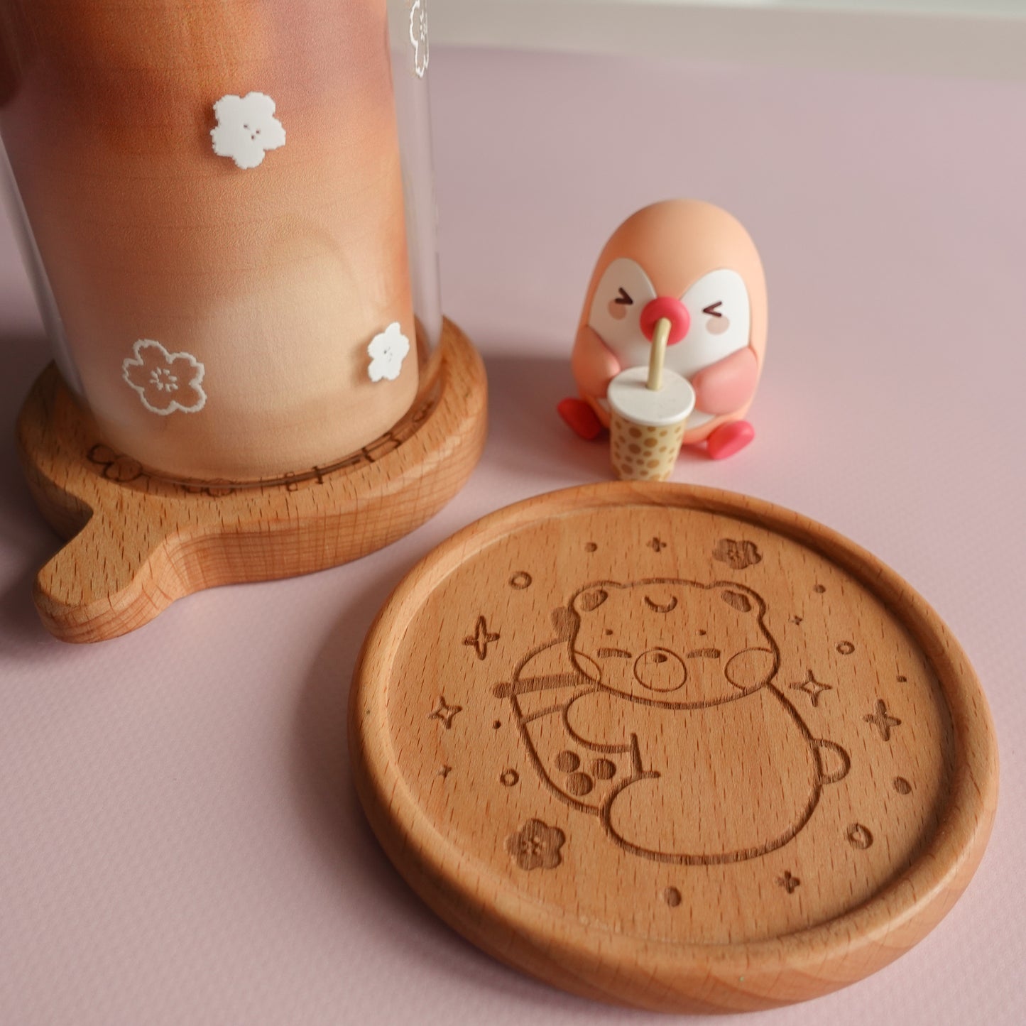 Boba Bear Wooden Coaster