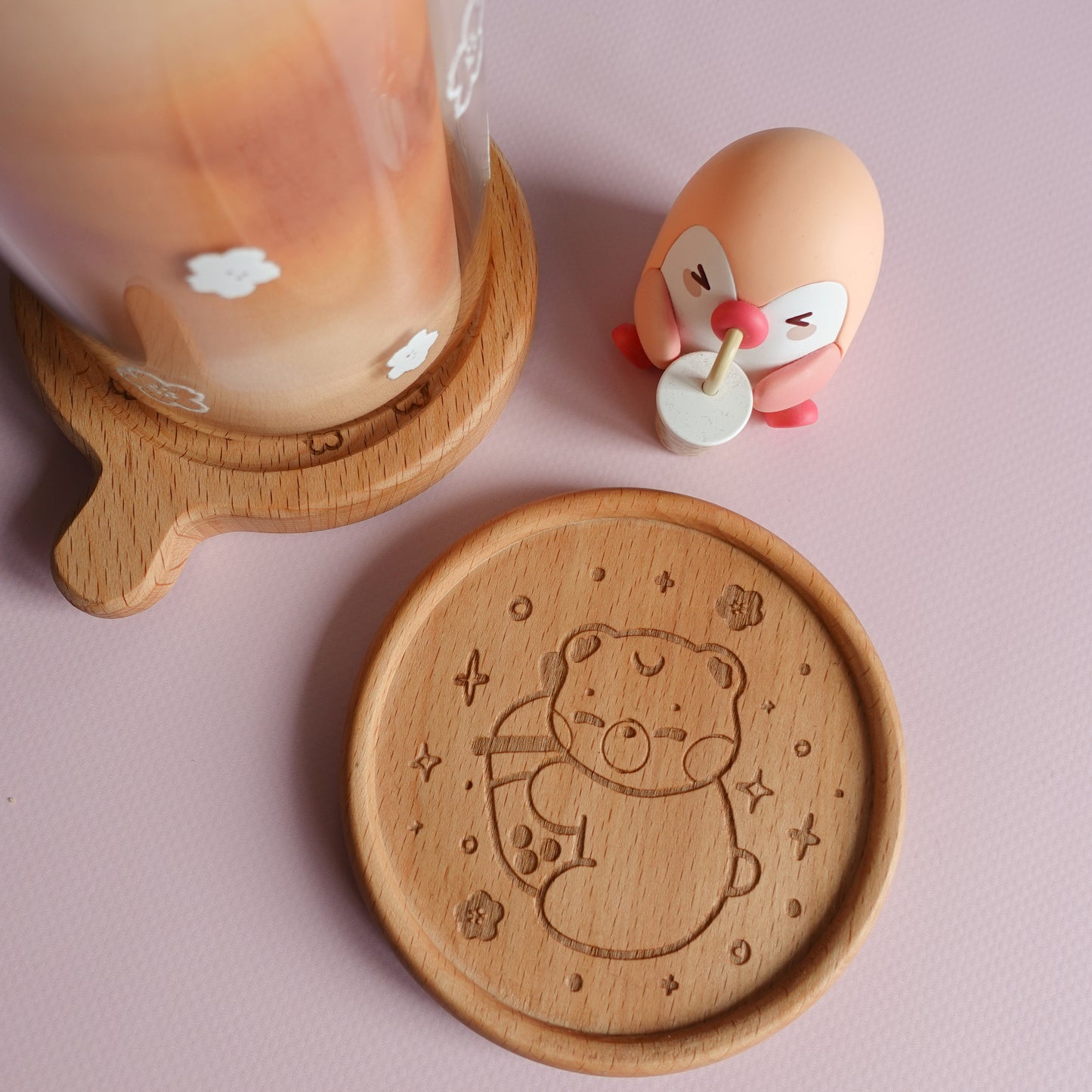 Boba Bear Wooden Coaster