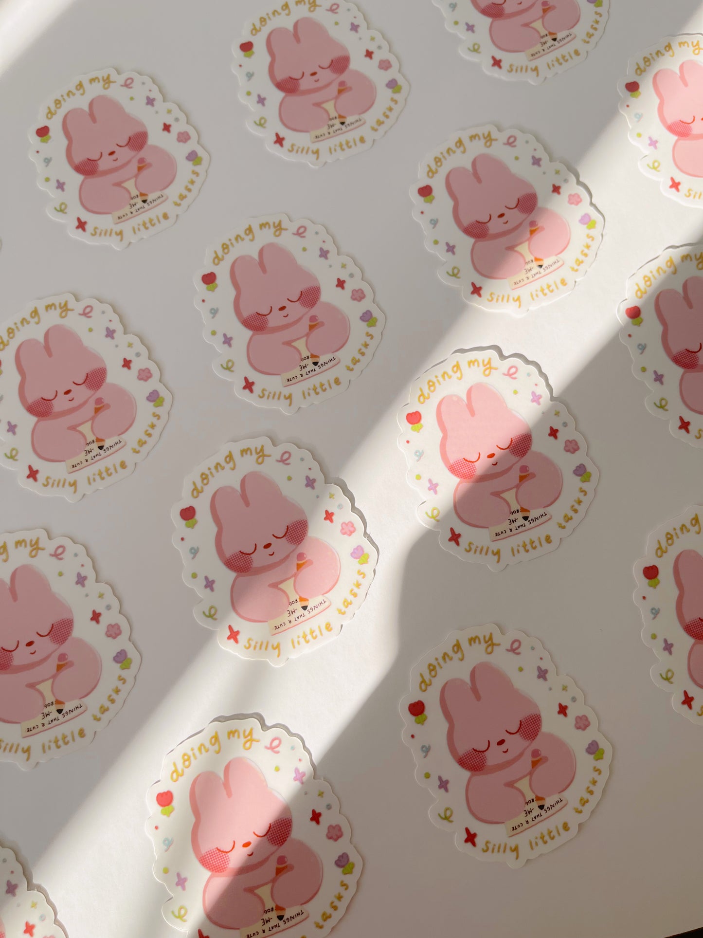 Doing My Silly Little Tasks Clear Sticker