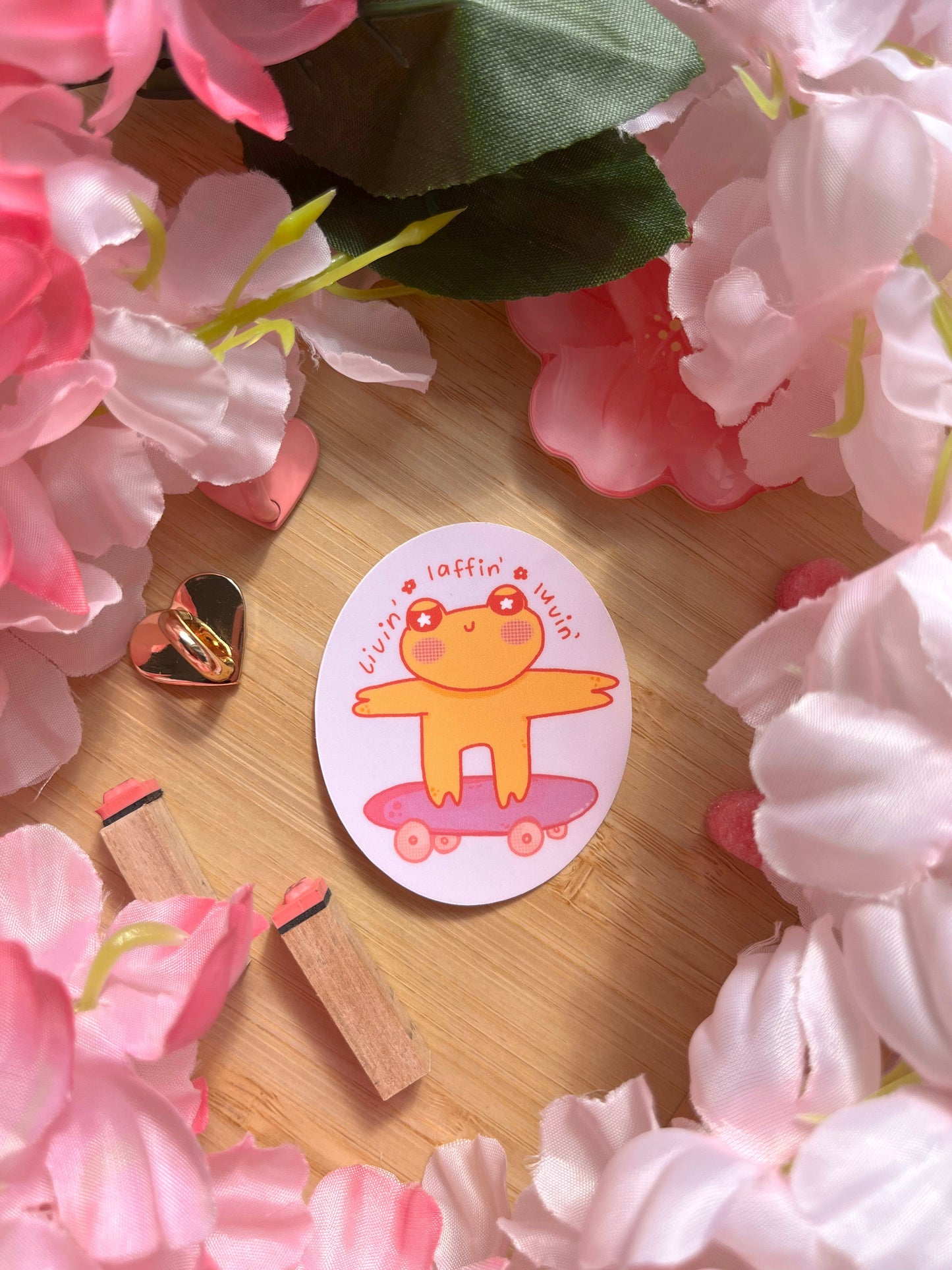 Liv Laff Luv Frog Sticker
