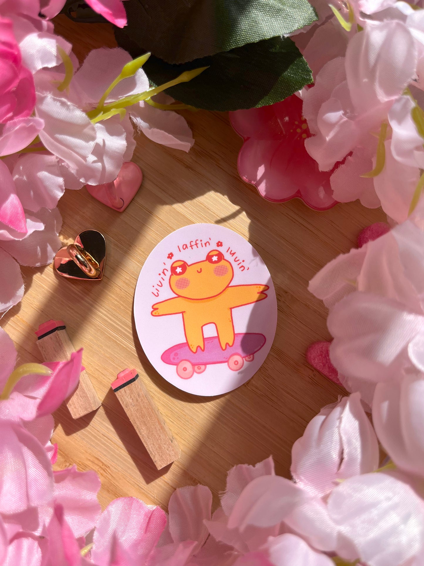 Liv Laff Luv Frog Sticker