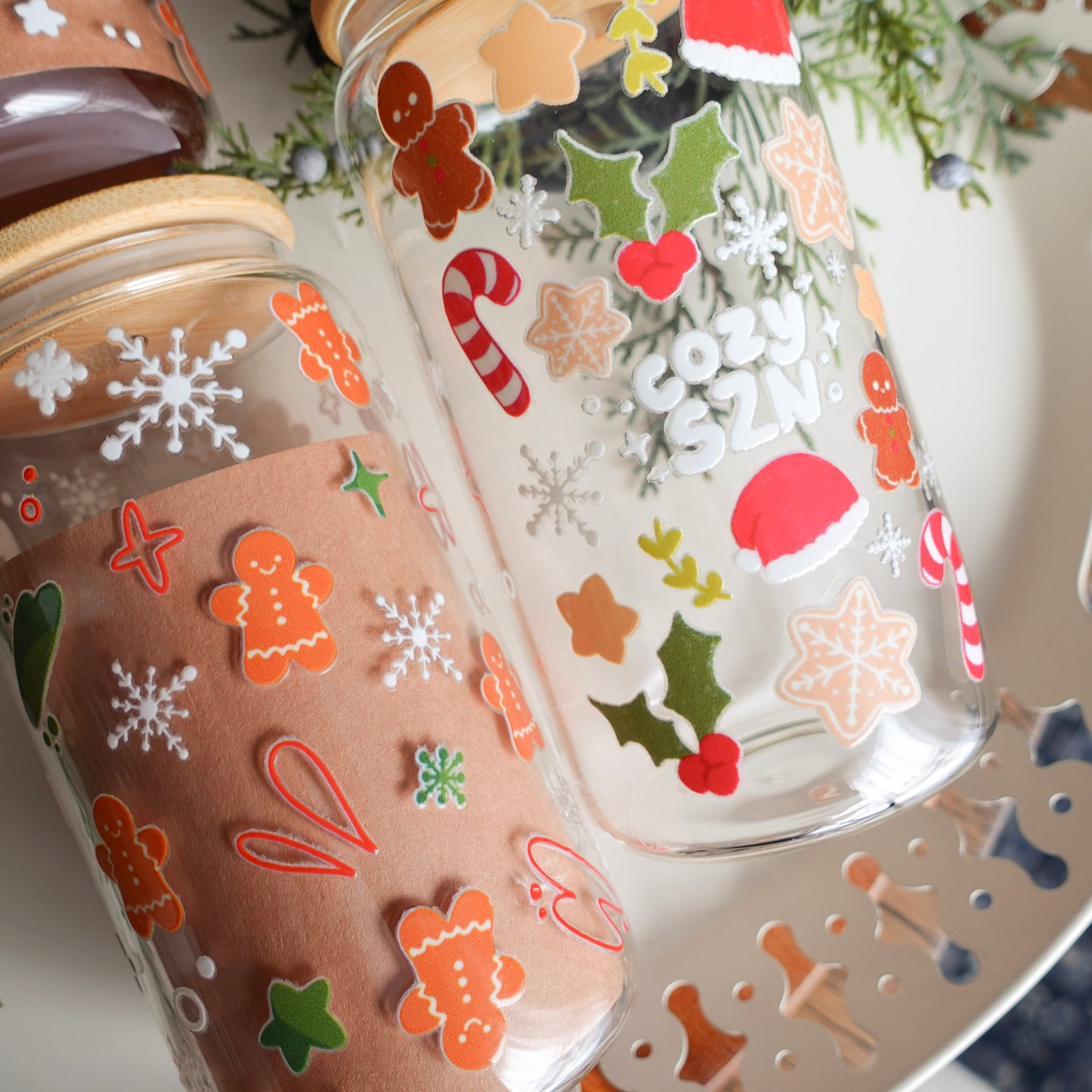 Cozy Season Clear Glass Tumbler