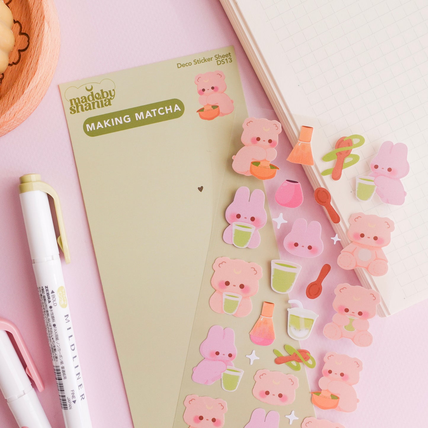 Making Matcha Deco Sticker Sheet