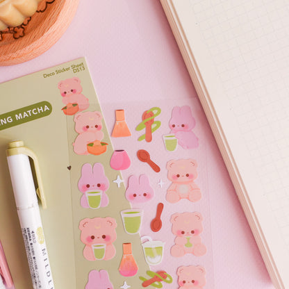 Making Matcha Deco Sticker Sheet