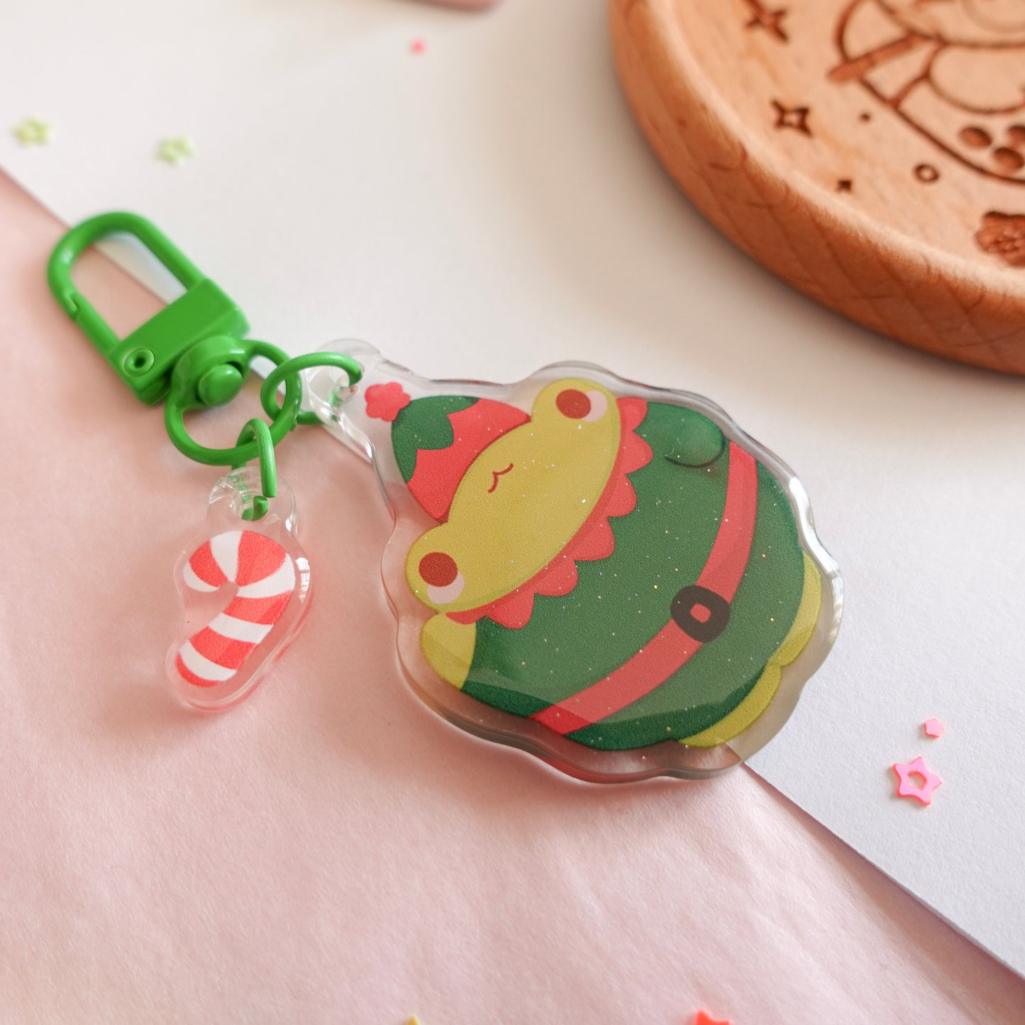 Elf Froggy | Glitter Keychain