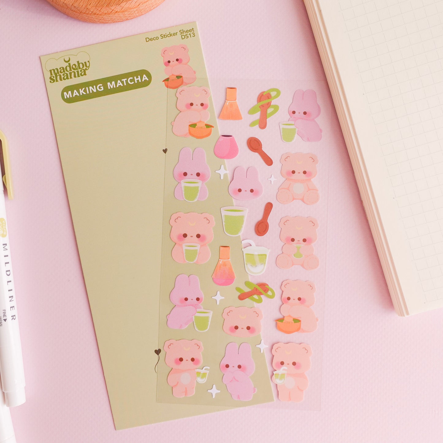Making Matcha Deco Sticker Sheet