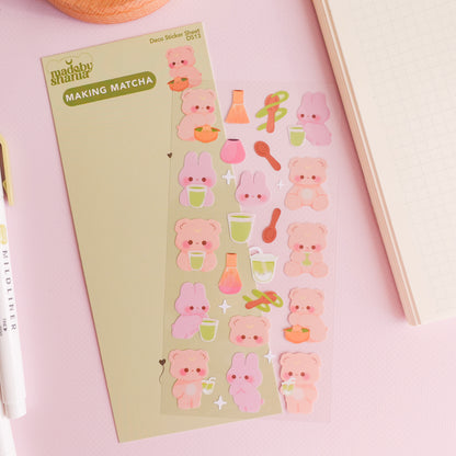 Making Matcha Deco Sticker Sheet