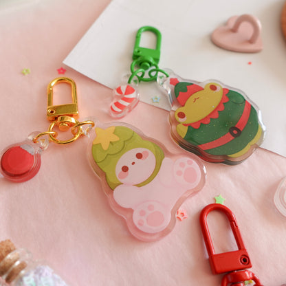 Elf Froggy | Glitter Keychain