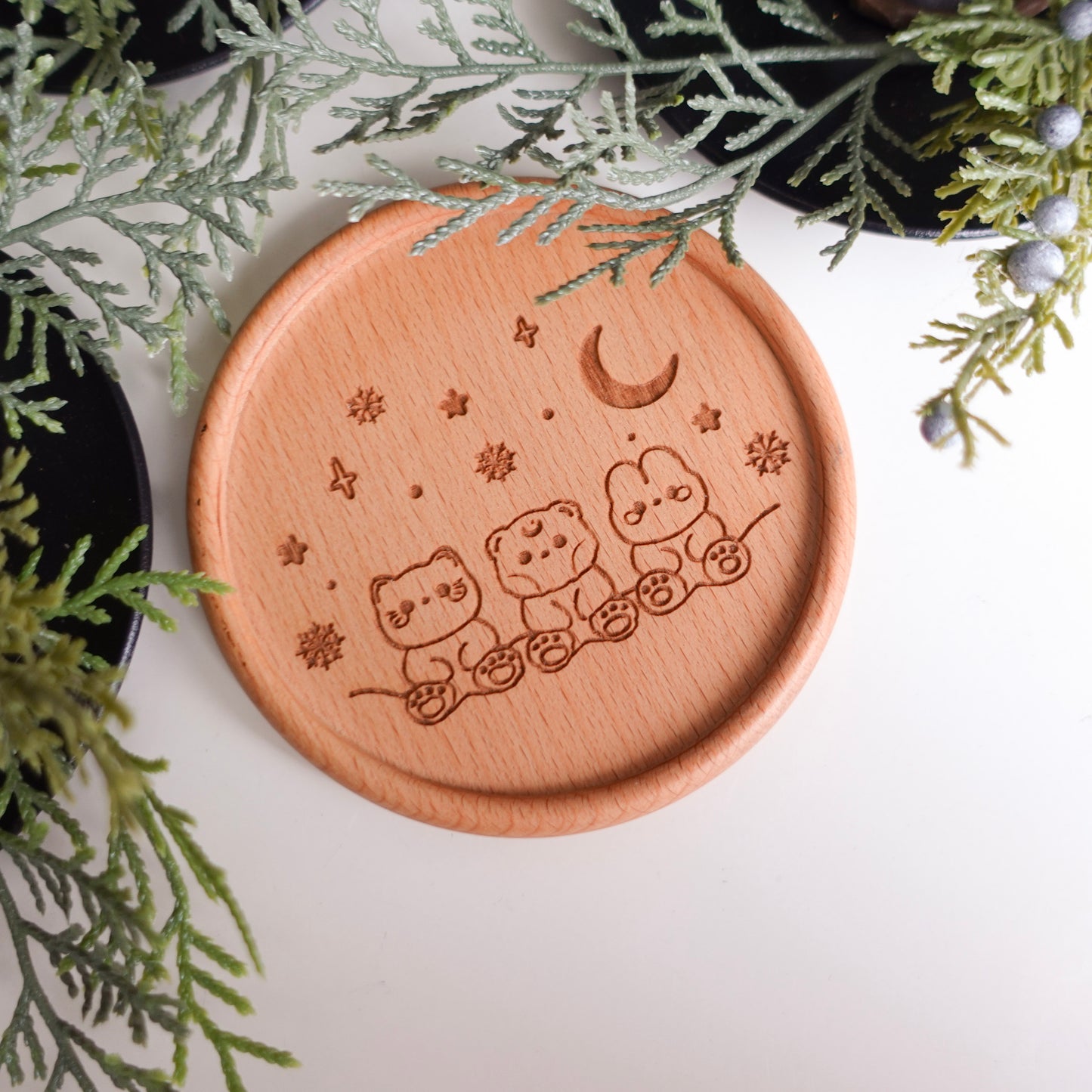 Holiday Wooden Coasters | Limited Edition