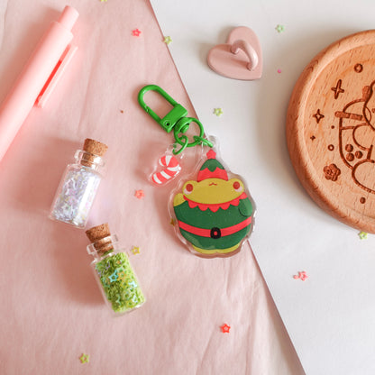 Elf Froggy | Glitter Keychain