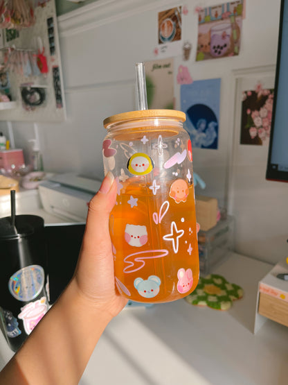 BT21 Babies Clear Glass Tumbler