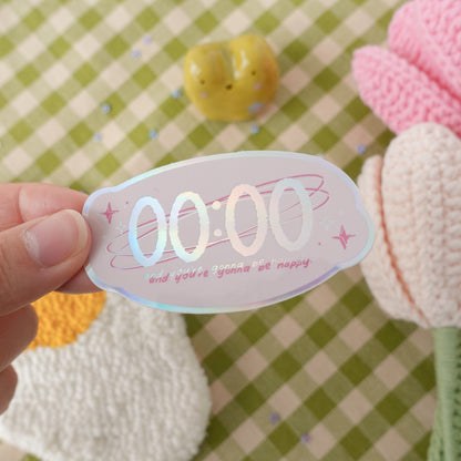 Zero o'Clock Holographic Sticker