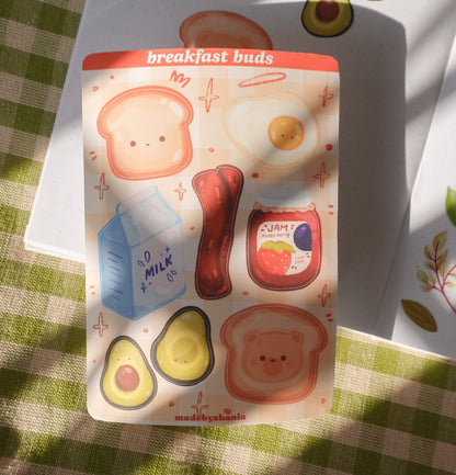 Breakfast Buds Weatherproof Sticker Sheet