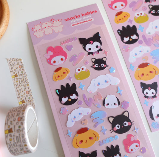Cute Characters | Deco Sticker Sheet