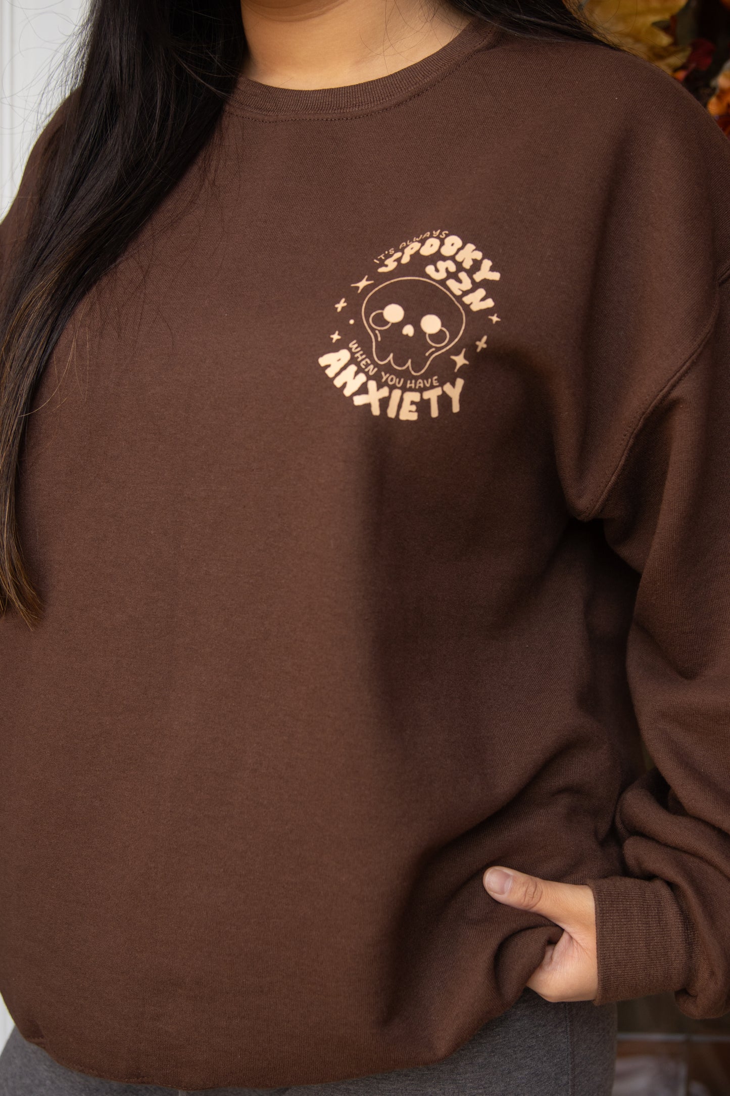 It's Always Spooky Season Crewneck | BROWN