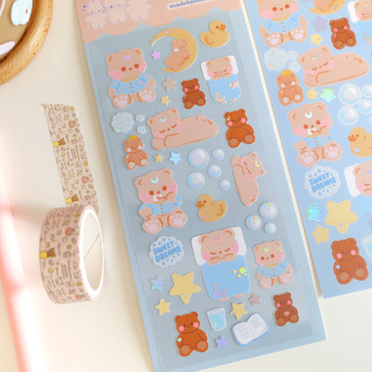 Bedtime Bear Deco Sticker Sheet