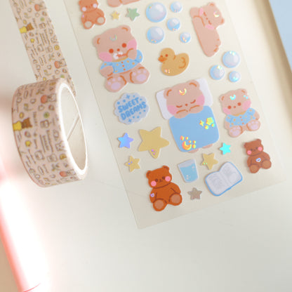 Bedtime Bear Deco Sticker Sheet