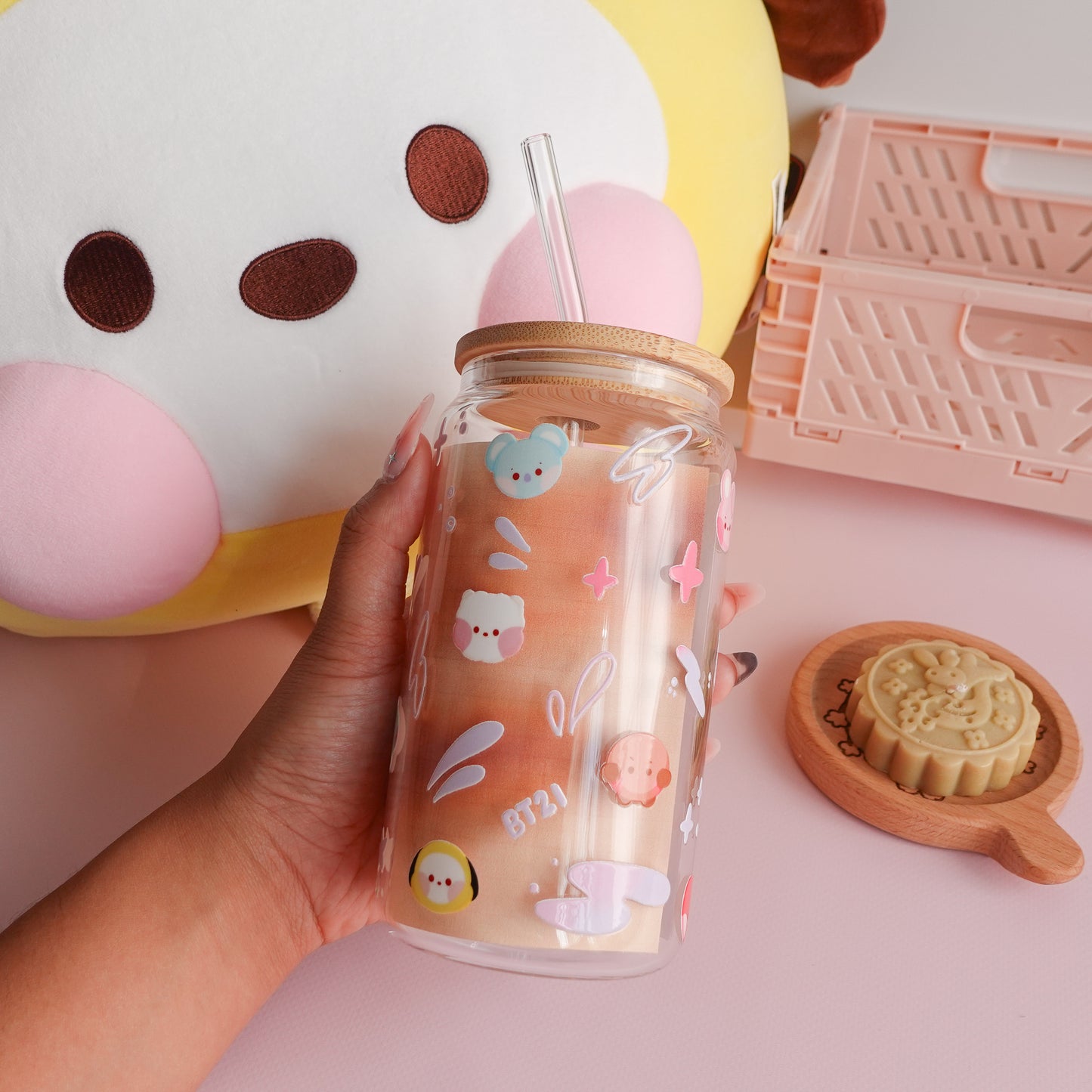 BT21 Babies Clear Glass Tumbler