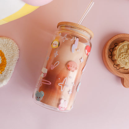 BT21 Babies Clear Glass Tumbler