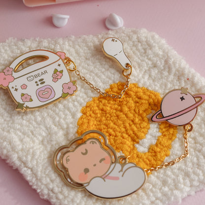 Rice Cooker and Paddle Enamel Pin