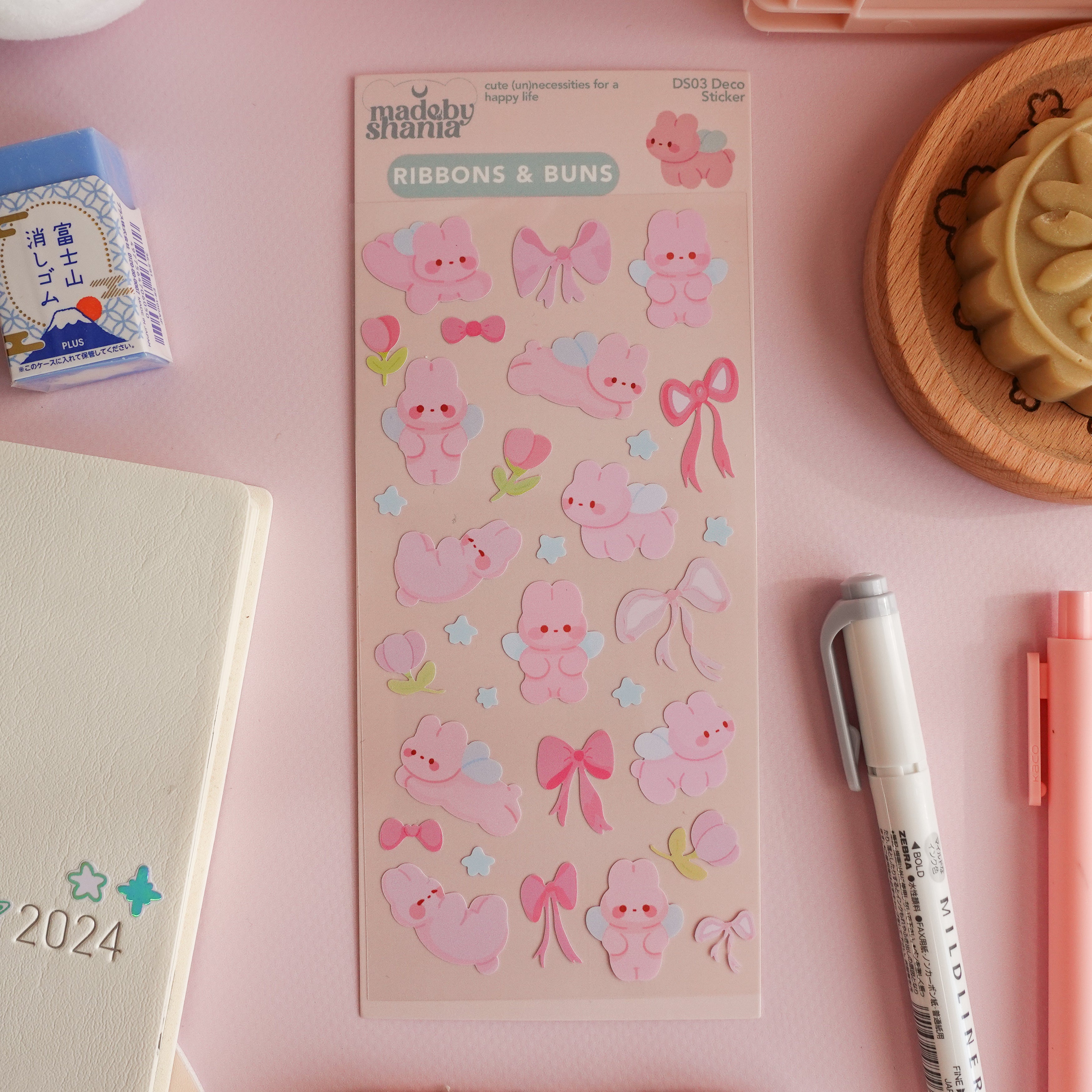 Ribbons and Buns Deco Sticker Sheet – madebyshania
