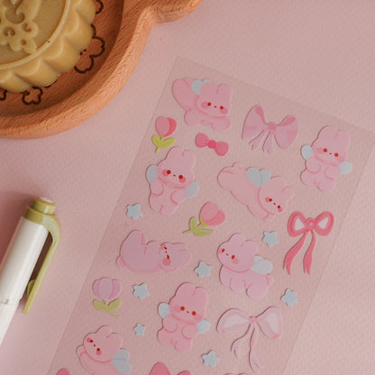 Ribbons and Buns Deco Sticker Sheet