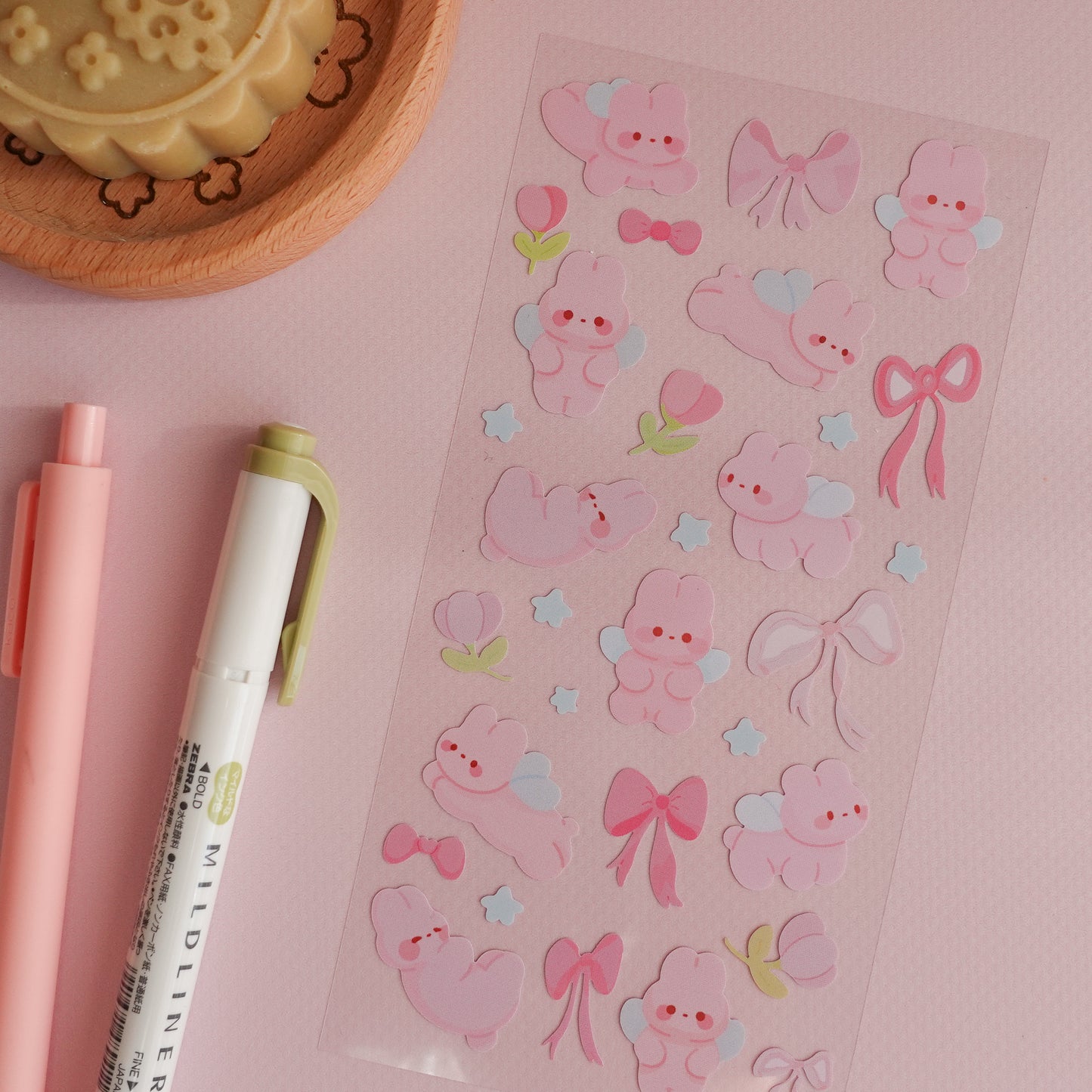 Ribbons and Buns Deco Sticker Sheet