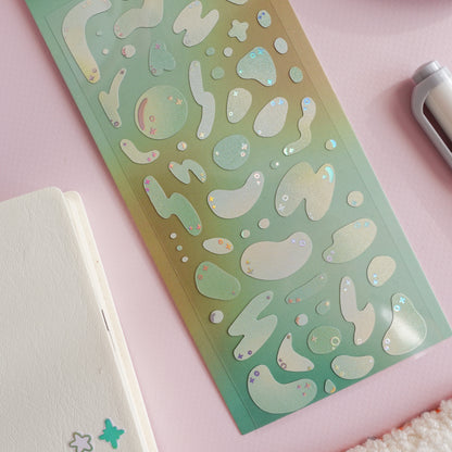 Blobs Green Version Deco Sticker Sheet