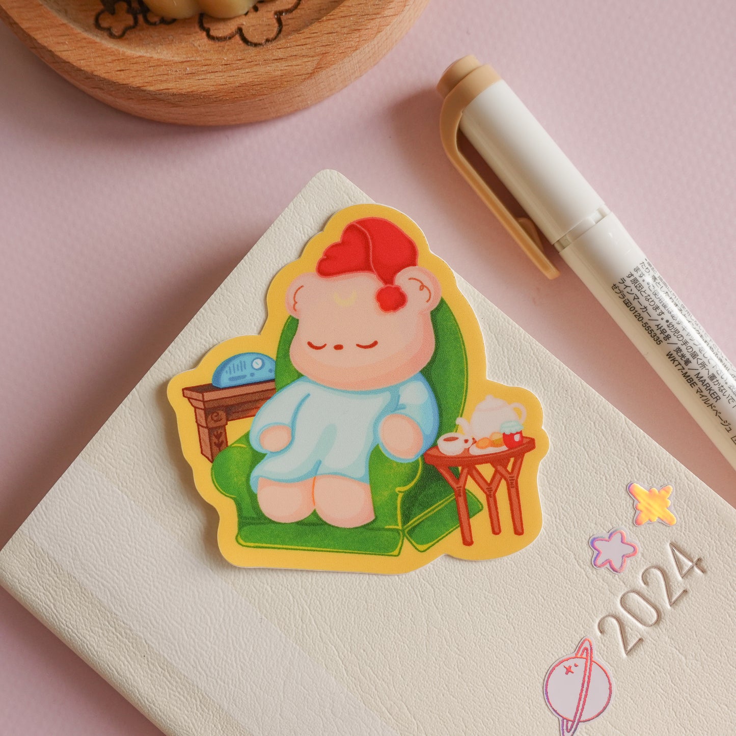 Sleepytime Tea Pluto Sticker