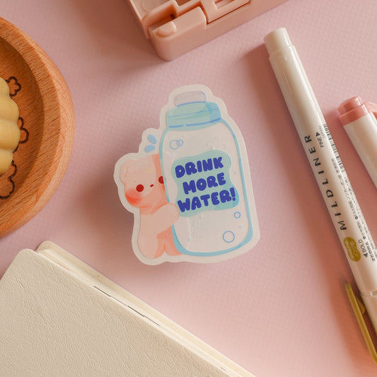 Drink More Water Clear Sticker