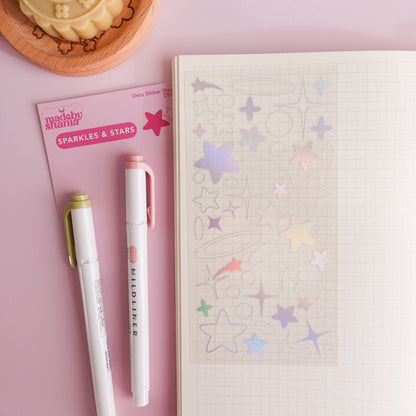 Sparkles & Stars Deco Sticker Sheet