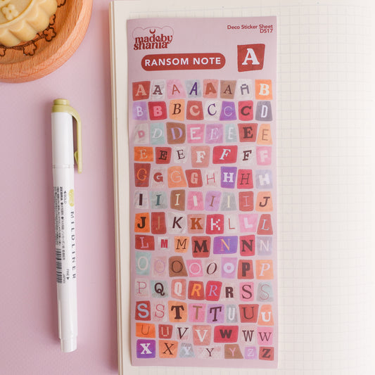 Ransom Note (Letters) Deco Sticker Sheet